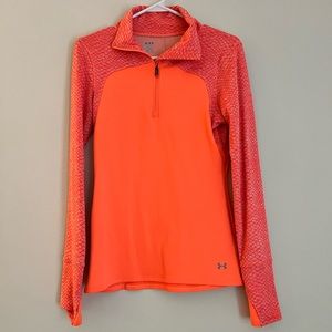Under Armour Orange Cold Gear Pullover